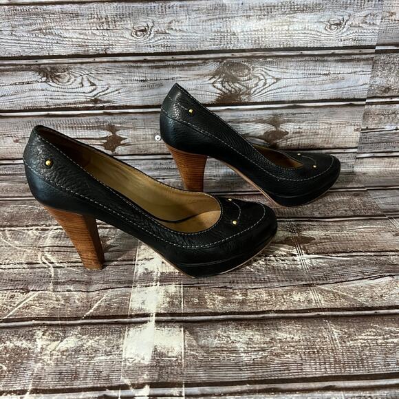 Vintage Chloe Heels Leather Made in Italy Size 38 7-1/2 7.5 - Picture 6 of 9